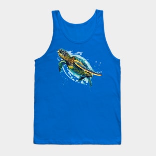 Marine Adventure: Free-Swimming Turtle Tank Top